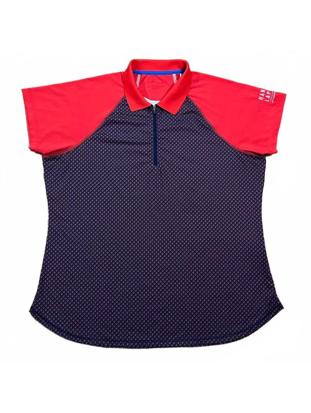 Peter Millar Mens Cycling Jersey 1/4 Zip Red Blue Printed Size XL